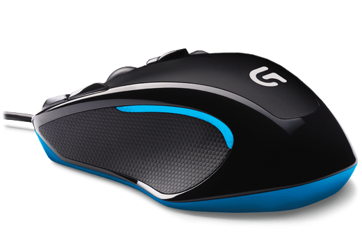 Mouse Gamer Logitech G300S Ambidextrous Óptico 2,500 DPI - Negro